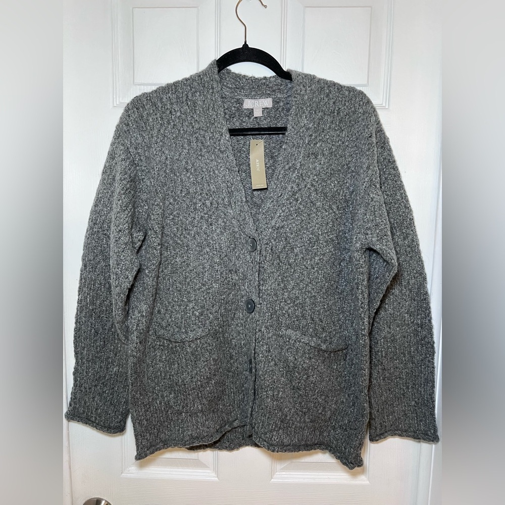 J.Crew Cozy Gray‎ Knit Sweater Women’s Oversized Size XS